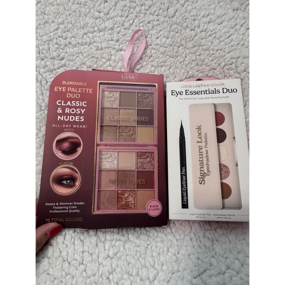 Nicole Miller New York Eye Palette Duo Classic Rosy Nudes & Eye Essentials Duo